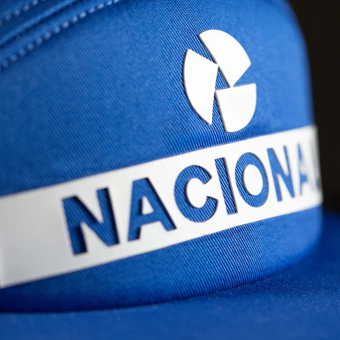 Casquette Ayrton Senna, Nacional, originale 1984, avec étui rigide en tissu, bleue