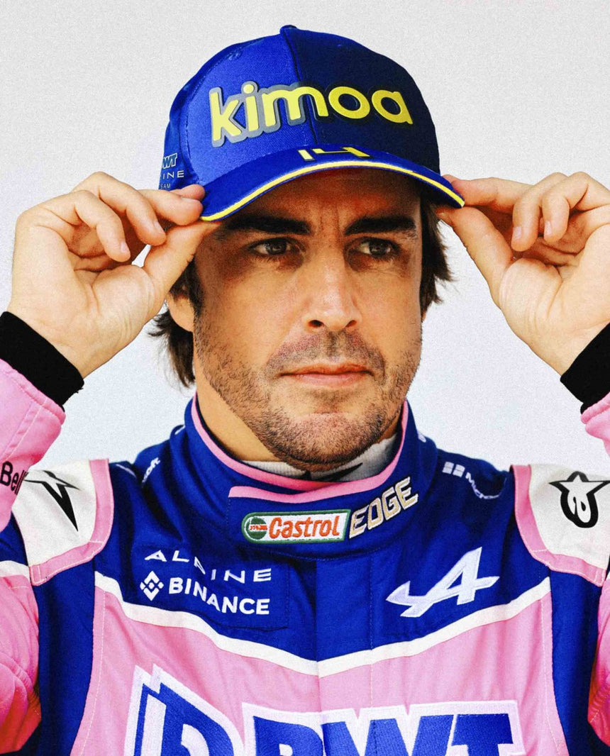 Alpine Baseball Casquette, Fernando Alonso Kimoa Spain GP, Bleu, 2022 - FansBRANDS®