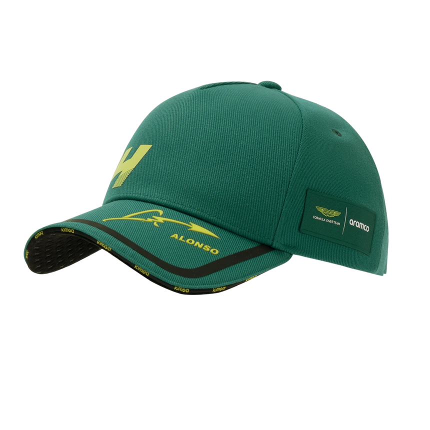 Gorra de Fernando Alonso, Kimoa, técnica, verde, 2024