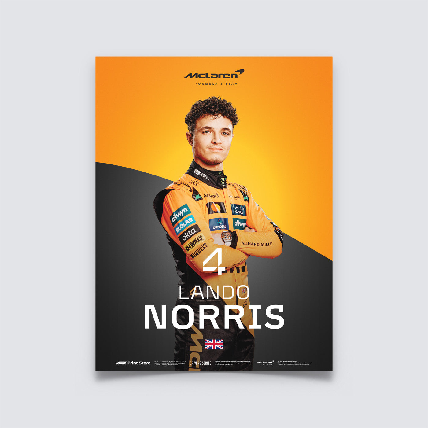 F1 Print – Affiche Lando Norris (format A3)