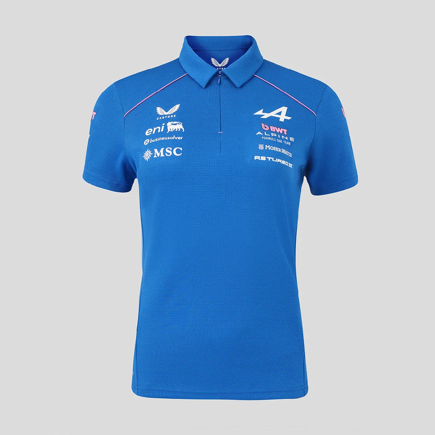 Polo alpin, équipe, femme, bleu, 2026