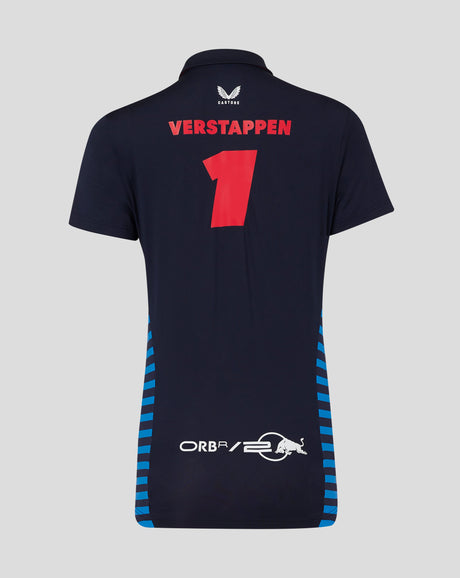 Red Bull t-shirt avec col chemise, Castore, Max Verstappen, femmes, bleu - FansBRANDS®