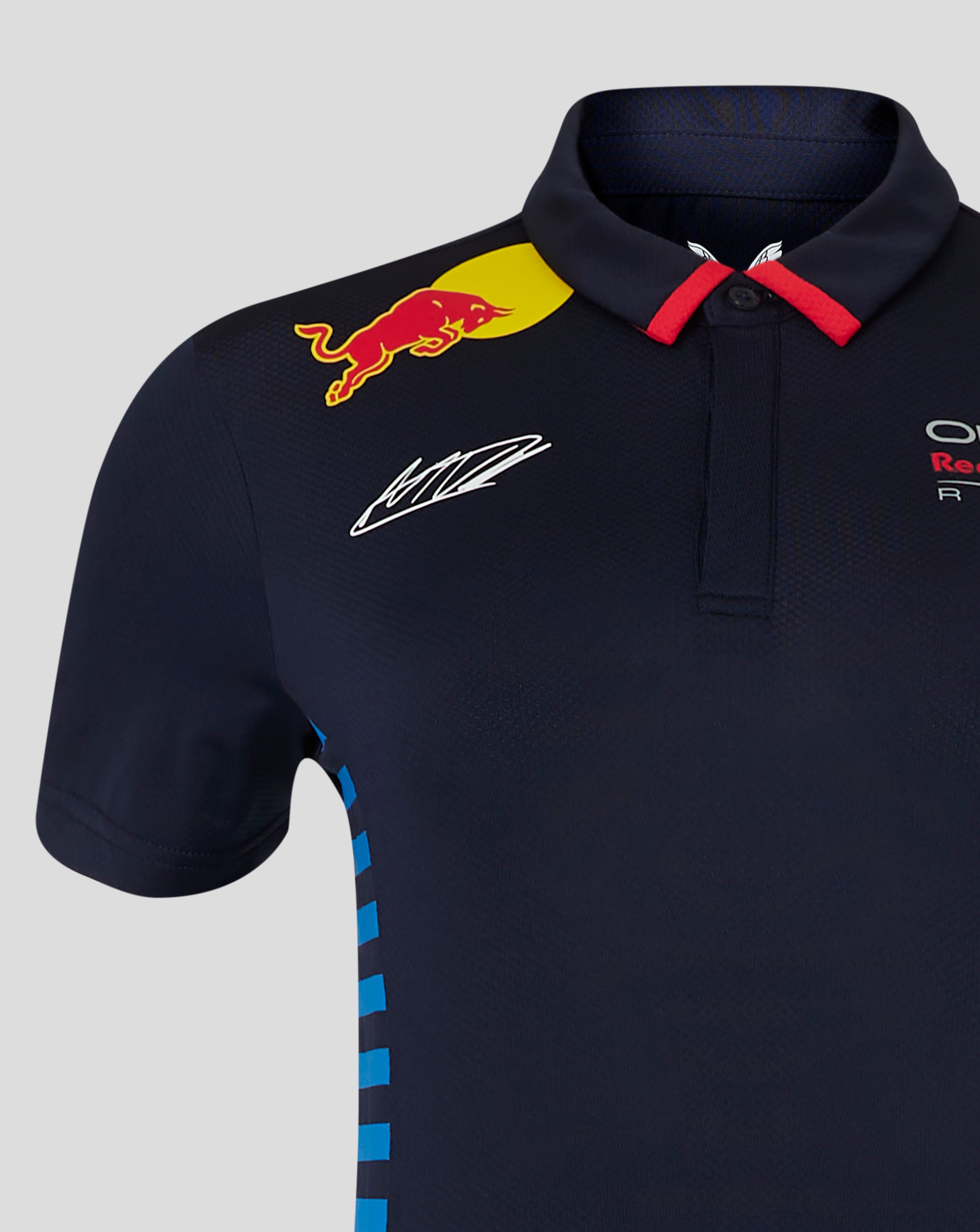 Red Bull t-shirt avec col chemise, Castore, Max Verstappen, femmes, bleu - FansBRANDS®