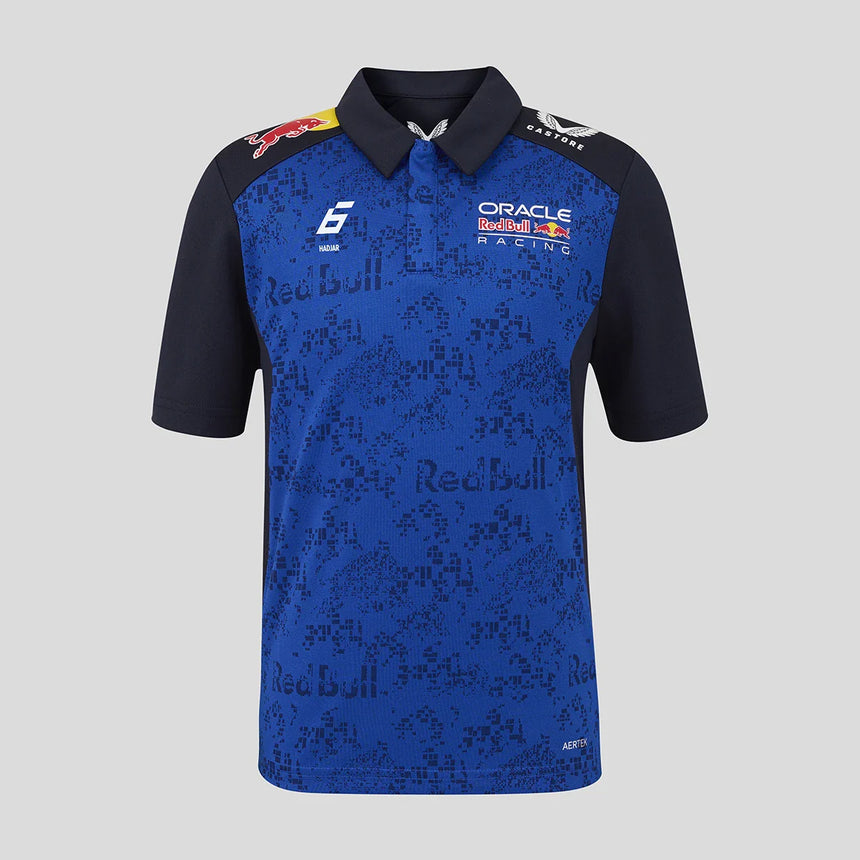 Polo Red Bull, équipe, Isack Hadjar, enfants, bleu