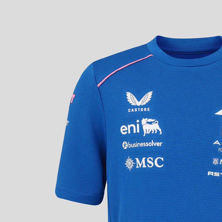 T-shirt Alpine, équipe, enfants, bleu, 2026