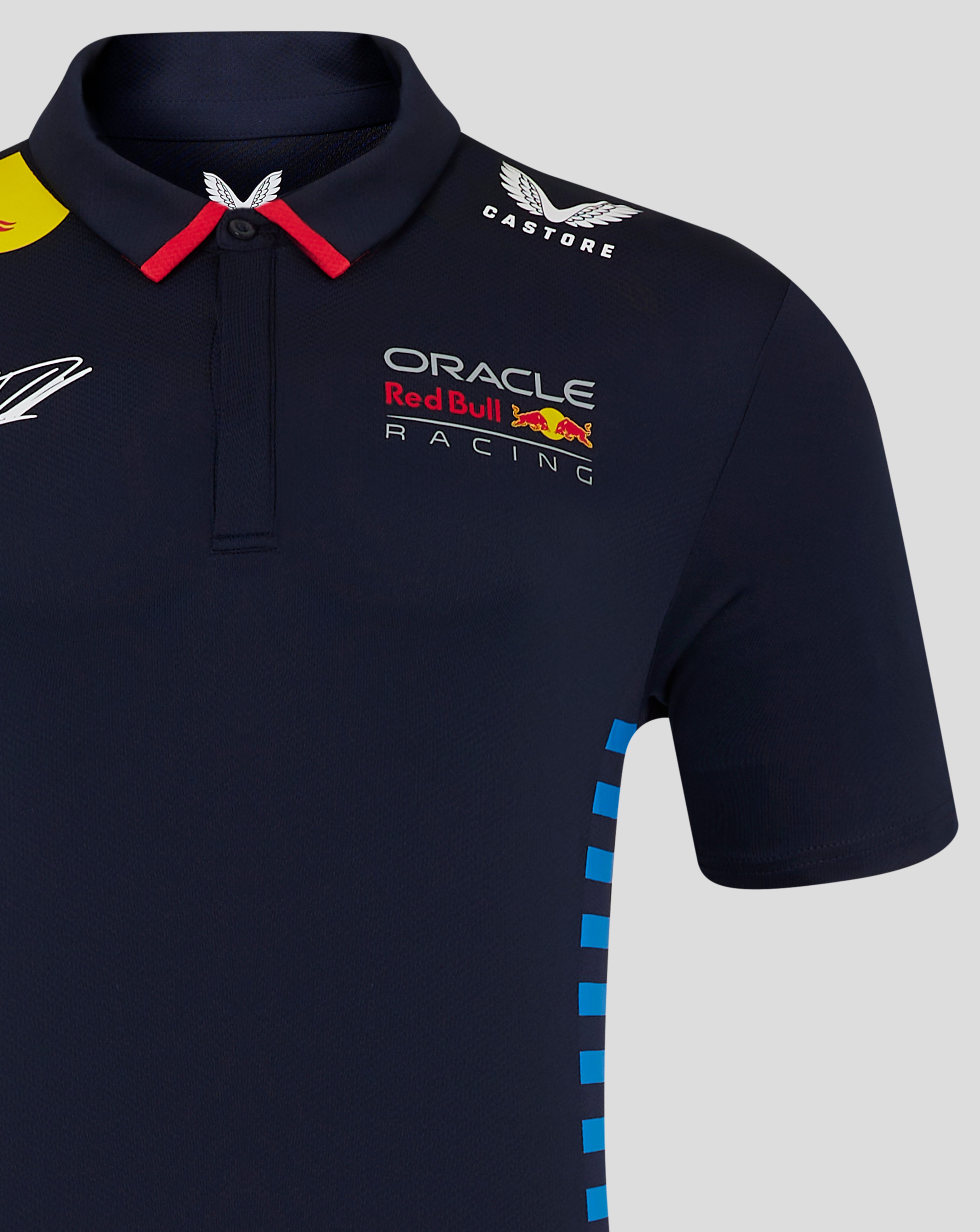 Red Bull t-shirt avec col chemise, Castore, Max Verstappen, bleu - FansBRANDS®