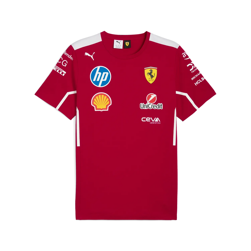 Camiseta de cuello redondo del equipo Scuderia Ferrari 🔥