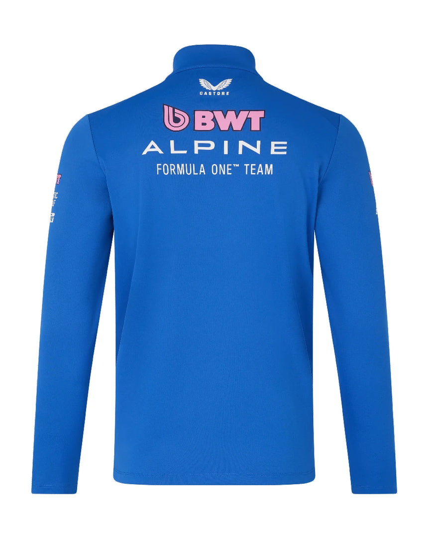 Sweat-shirt Alpine, équipe, 1/4 zip, bleu