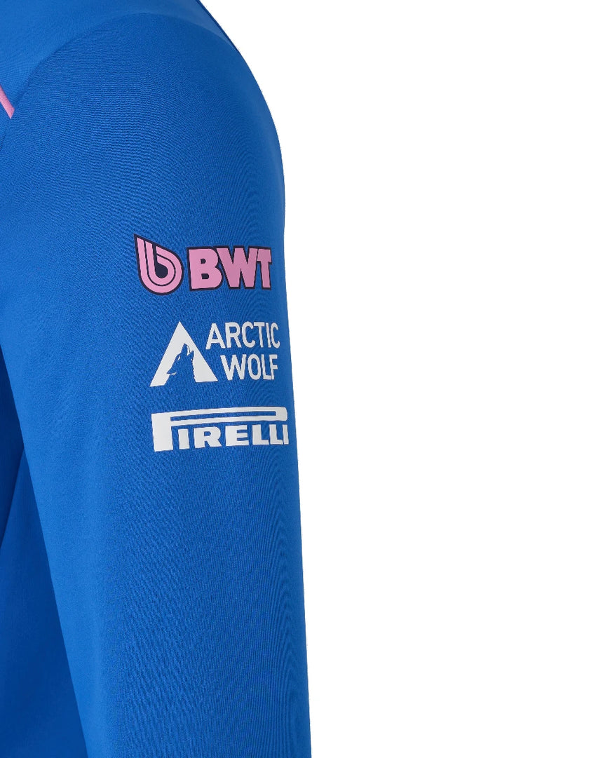 Sweat-shirt Alpine, équipe, 1/4 zip, bleu