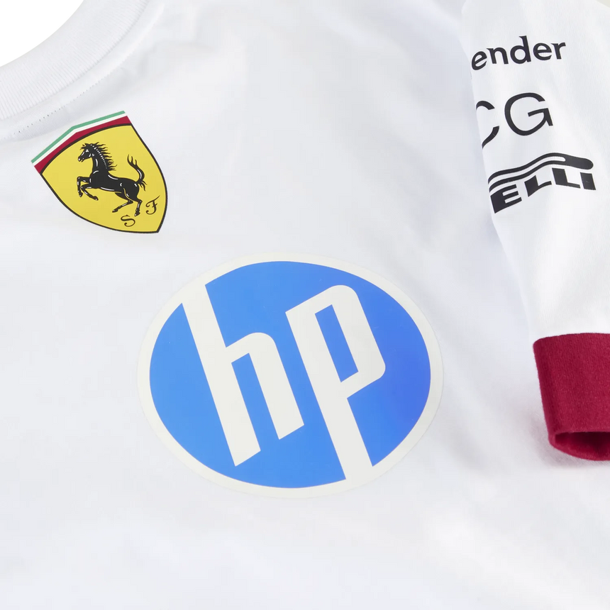 Camiseta de cuello redondo extragrande de los pilotos de la Scuderia Ferrari 🔥