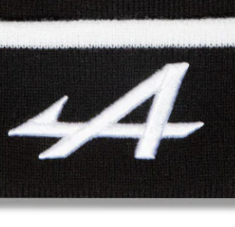 Alpine Striped Beanie, Black