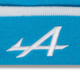 Alpine striped beanie, blue