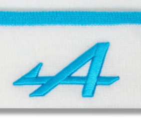 Alpine striped beanie, white