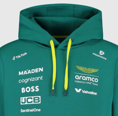 Sudadera con capucha Aston Martin AMF1, color verde