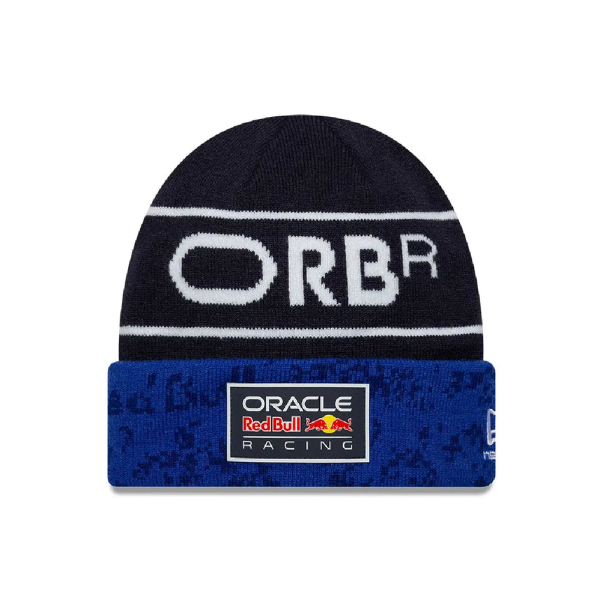 Bonnet Red Bull, équipe, tricot à revers, bleu, 2026