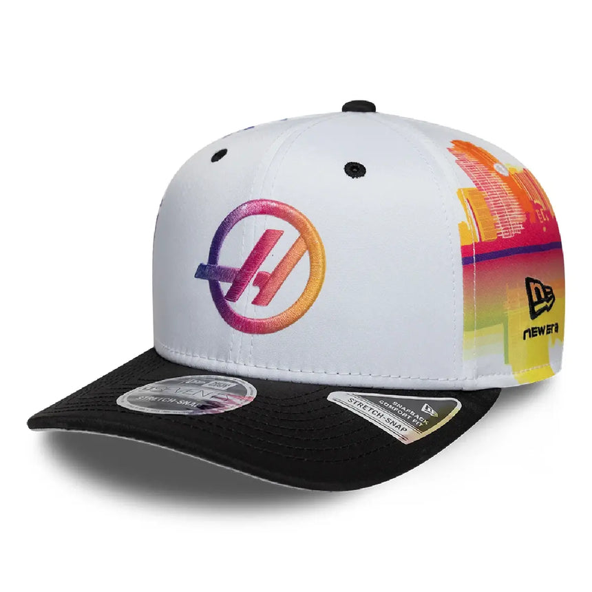 Casquette Haas F1, 9SEVENTY, New Era, Édition Spéciale Miami, blanche, 2026