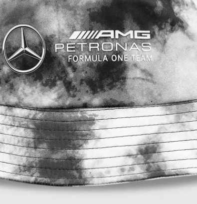 Mercedes Tie Dye Bucket Hat, gray