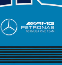 Drapeau Mercedes George Russell 90X120 sans mât, bleu