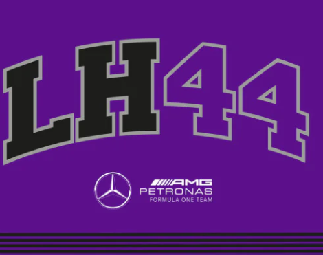 Drapeau Mercedes Lewis Hamilton 90X120 sans mât, violet
