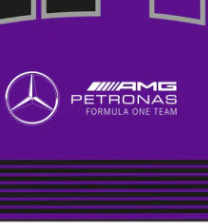 Drapeau Mercedes Lewis Hamilton 90X120 sans mât, violet