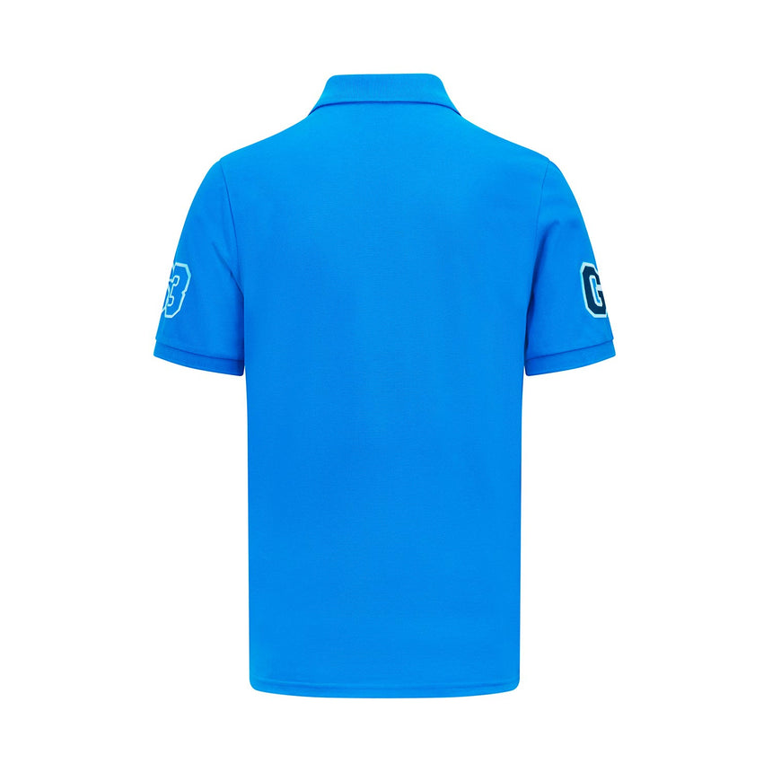 Polo azul para hombre de George Russell Mercedes