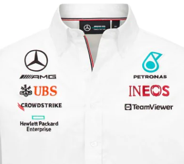 Camiseta del equipo Mercedes, blanca, 2023
