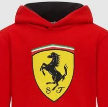 Ferrari Kids Big Shield Hoodie, Red