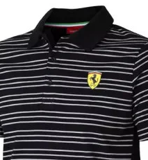 Polo Ferrari a rayas, negro, 2011