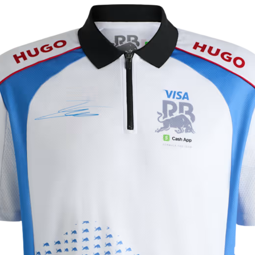 Polo VISA RB, Isack Hadjar, équipe, blanc