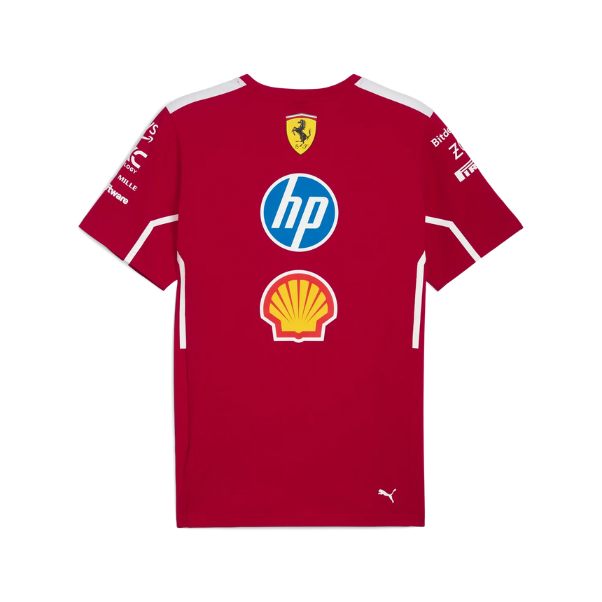 Camiseta de cuello redondo del equipo Scuderia Ferrari 🔥