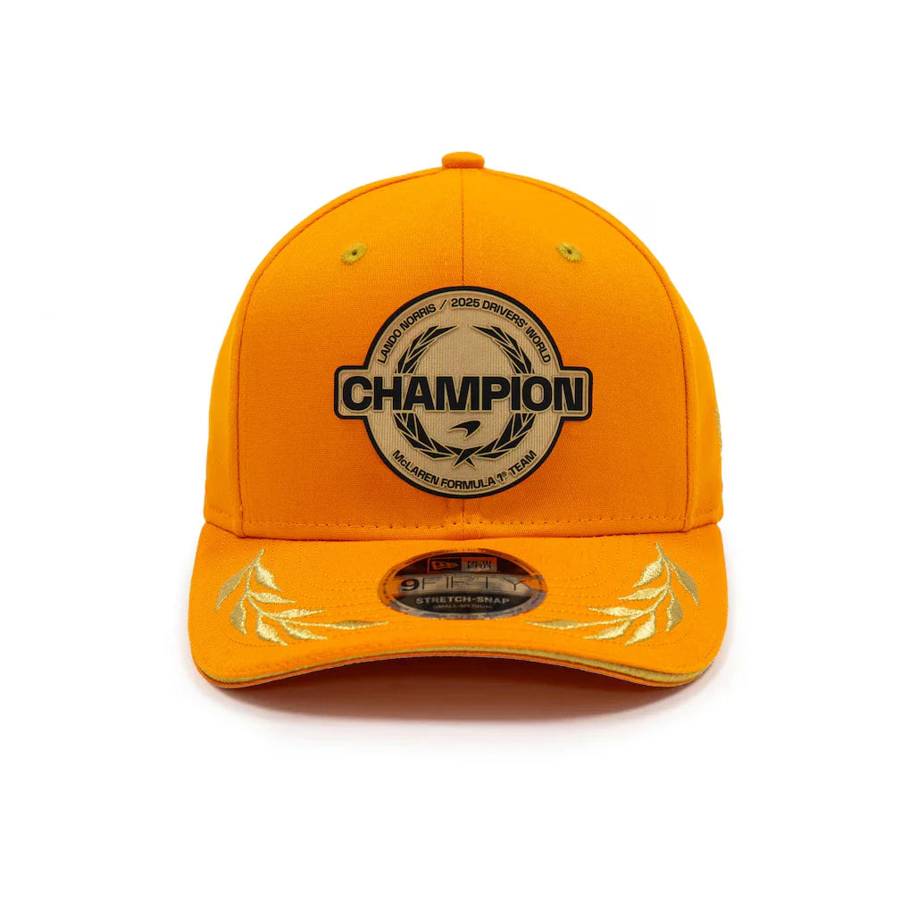 Casquette McLaren, Champion du monde 2025, Lando Norris, New Era, 9FIFTY, orange