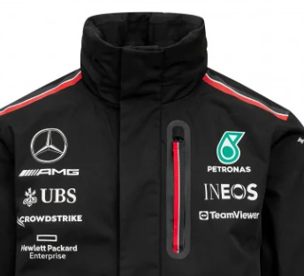 Veste de pluie Mercedes Team, noire, 2023
