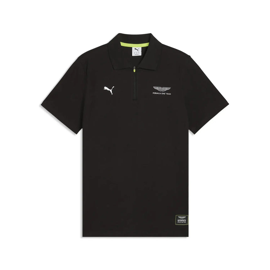 Polo Aston Martin, Jacquard, coupe régulière, Puma, noir