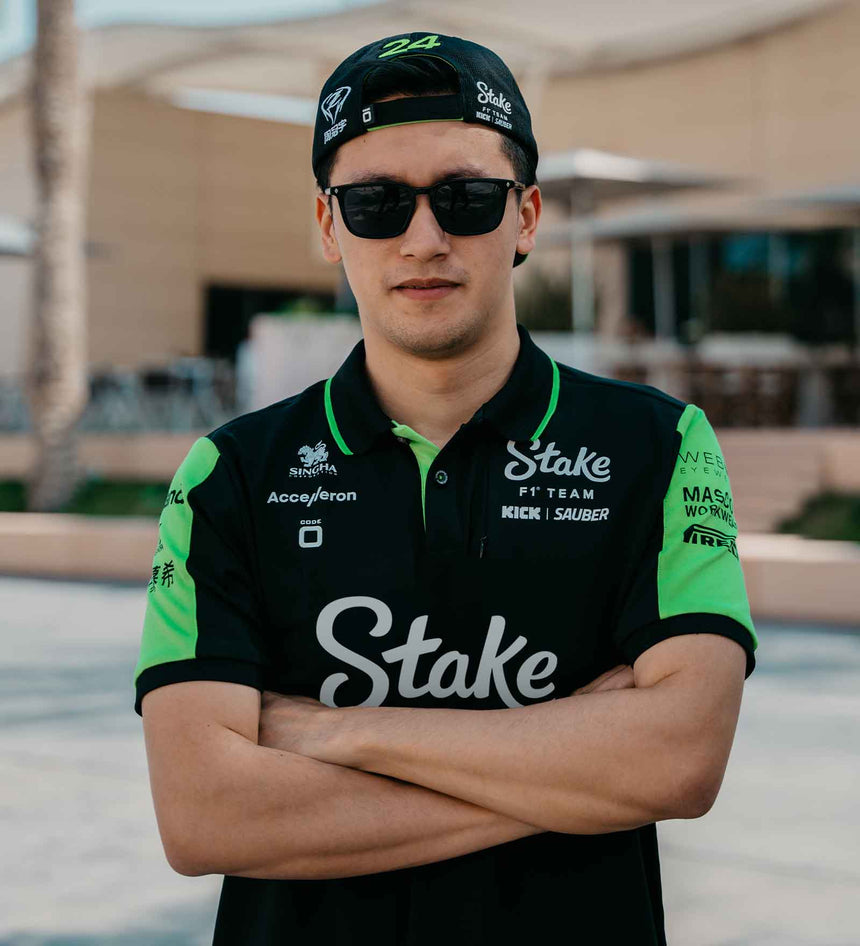 Kick Sauber polo, CODE ZERO, team, racing, black, 2024