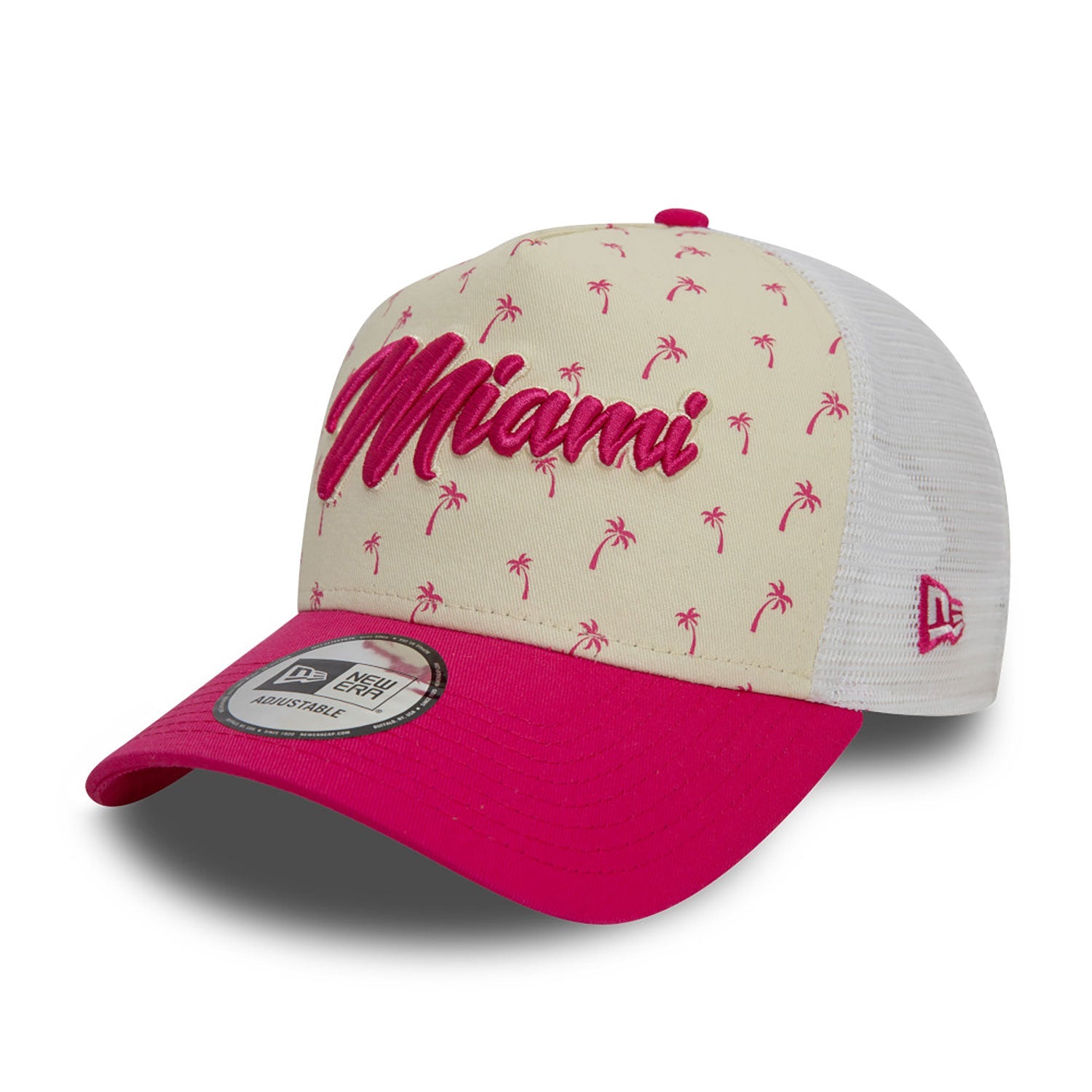 Red Bull Cap, New Era, Miami, Trucker Cap, Adult, White, 2024
