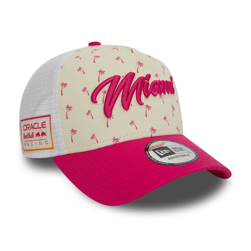 Gorra Red Bull, New Era, Miami, Trucker, Adulto, Blanca, 2024