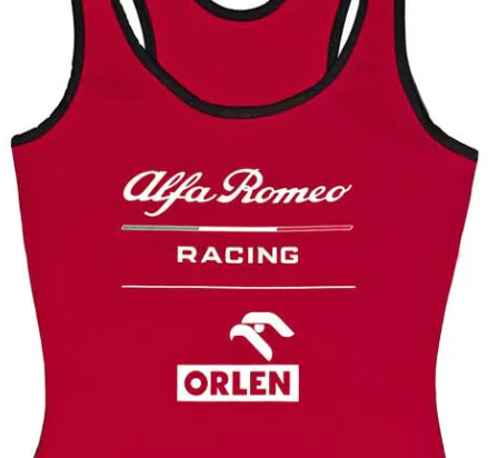 Camiseta de mujer Alfa Romeo Essential, color rojo, 2020