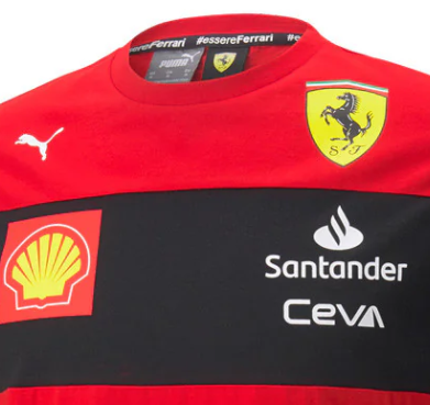 Camiseta Puma Ferrari para niño, roja, 2022
