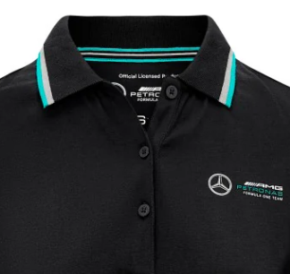 Polo Mercedes femme, noir
