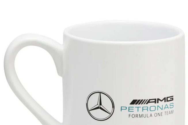Tasse Mercedes, logo de l'équipe, 300 ml, blanc, 2022