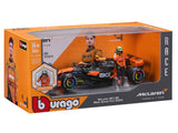 McLaren voiture miniature, bburago, Lando Norris, 1:24, #4, MCL38, avec pilote