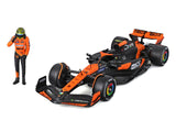 McLaren voiture miniature, bburago, Lando Norris, 1:24, #4, MCL38, avec pilote