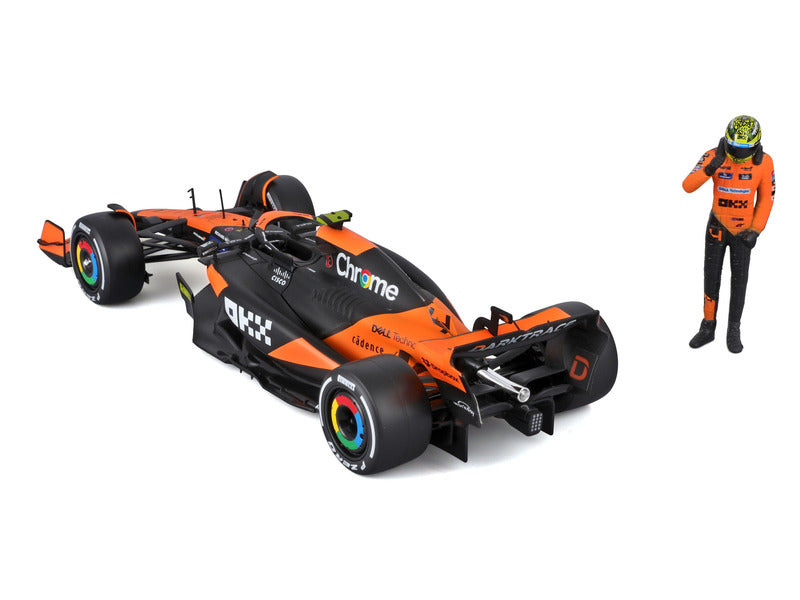 McLaren voiture miniature, bburago, Lando Norris, 1:24, #4, MCL38, avec pilote