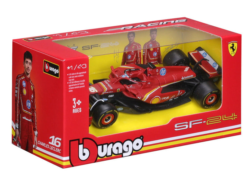 Voiture miniature Ferrari, Charles Leclerc, SF-24, bburago, rouge 🔥