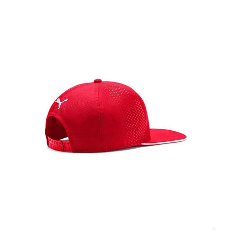 Casquette plate Ferrari pour enfants, Puma Charles Leclerc, Rouge, 2019