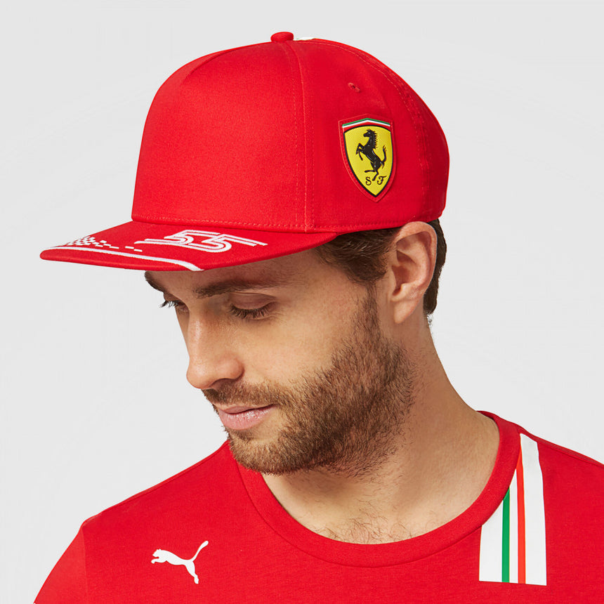 2021, Rouge, Adulte, Puma Ferrari Carlos Sainz Flatbrim Casquette - FansBRANDS®