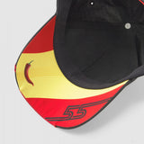 Casquette de baseball Ferrari Sainz, Jr. Rosso Corsa-PUMA Noir - FansBRANDS®