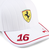 Ferrari, Charles Leclerc, Casquette de baseball, blanc