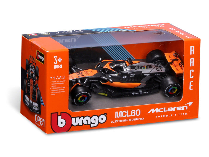 Automodello McLaren MCL60, Burago, 1:43, Oscar Piastri #81, 2023