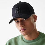 Casquette des New York Yankees, New Era, 39THIRTY, Basic, noir uni